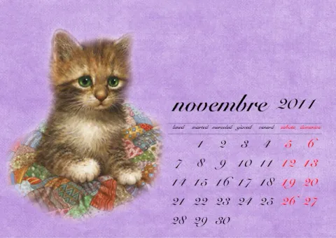 Calendario Novembre