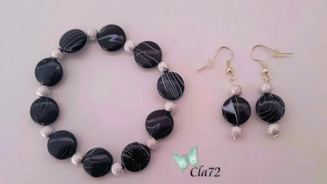 Set Bracciale e Orecchini Uncinetto Handmade