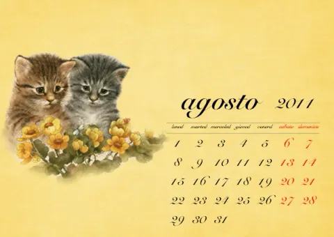 Calendario Agosto