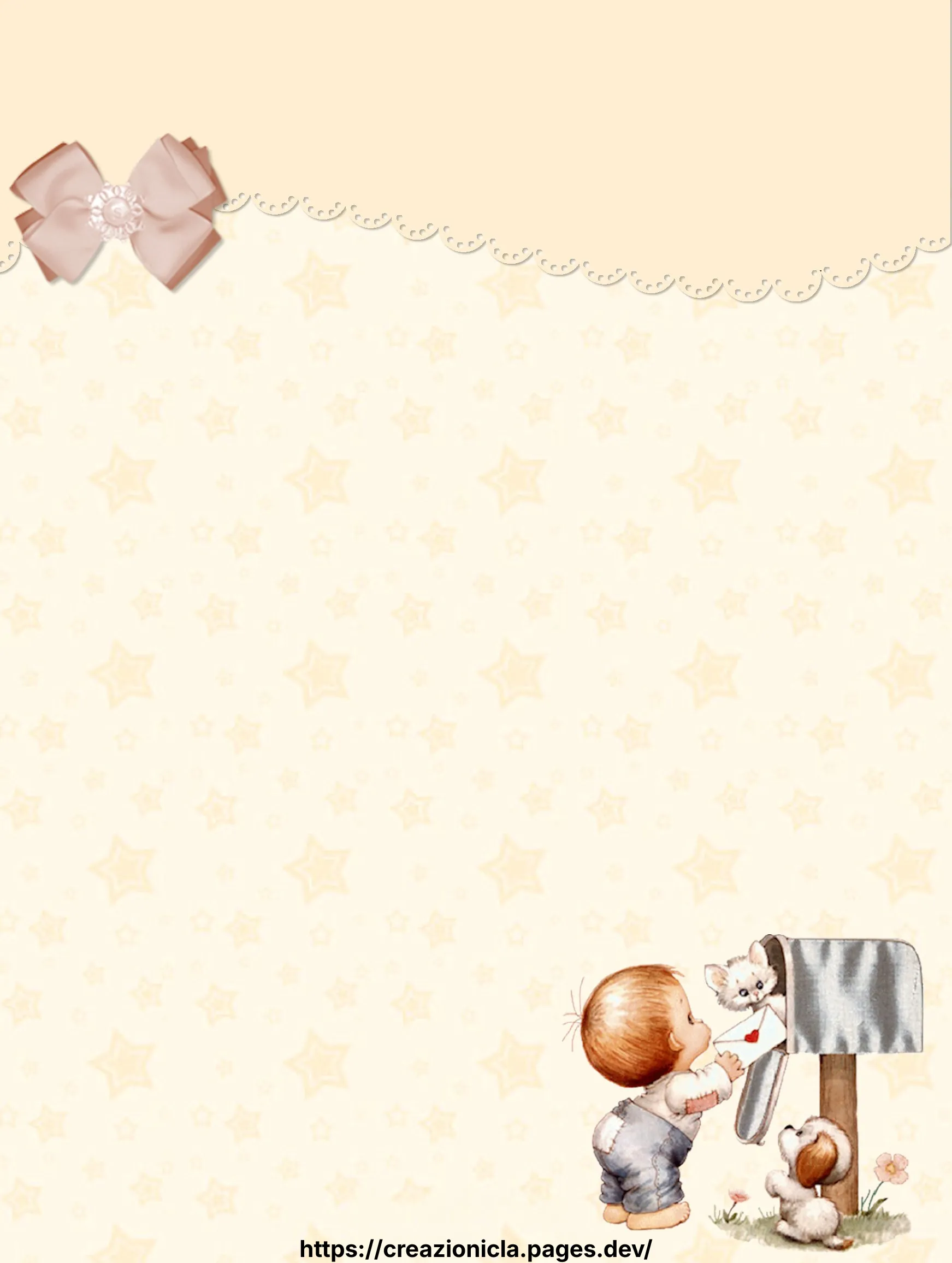 Carta da Lettere Baby Stampabile Gratis