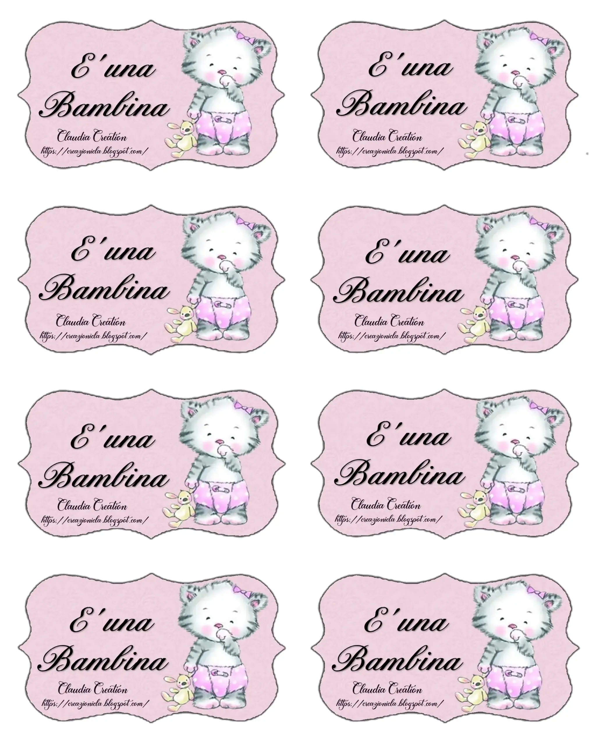 Etichette Baby Baby Shower Stampabili Gratis