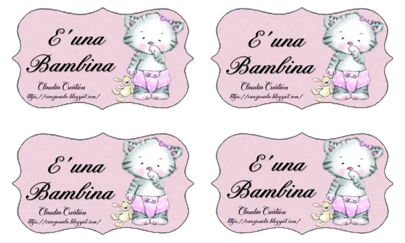 Etichette stampabili Baby Shower