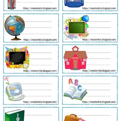 Etichette Back to school