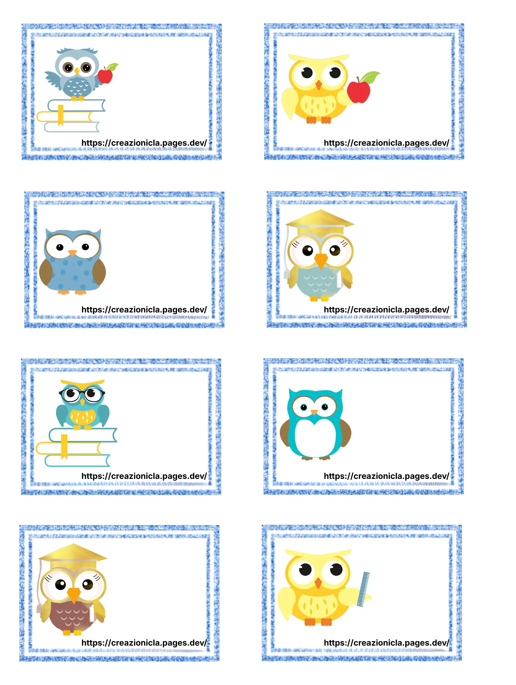 Etichette Scuola Stampabili Gratis