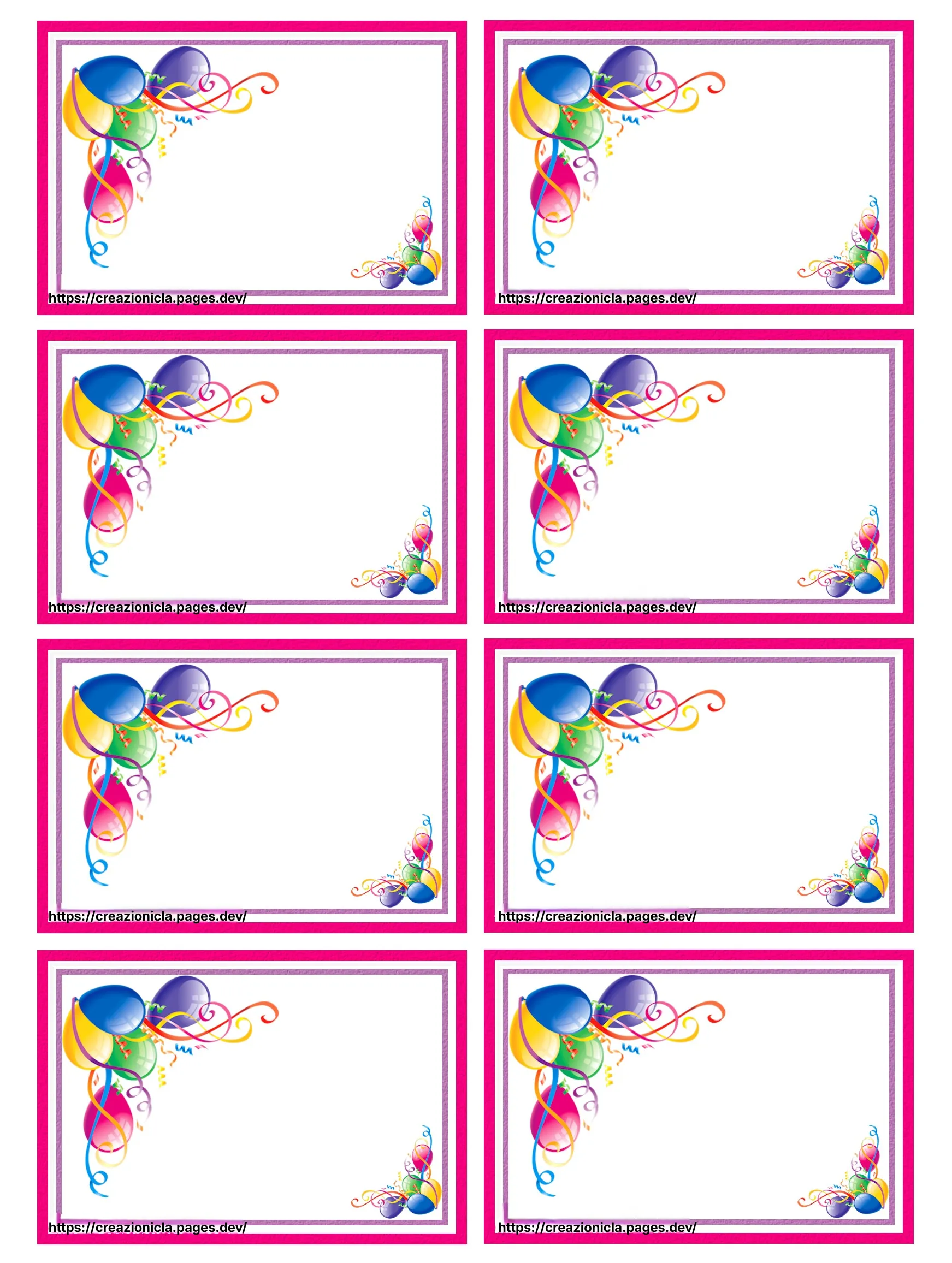 Etichette Compleanno Stampabili Gratis