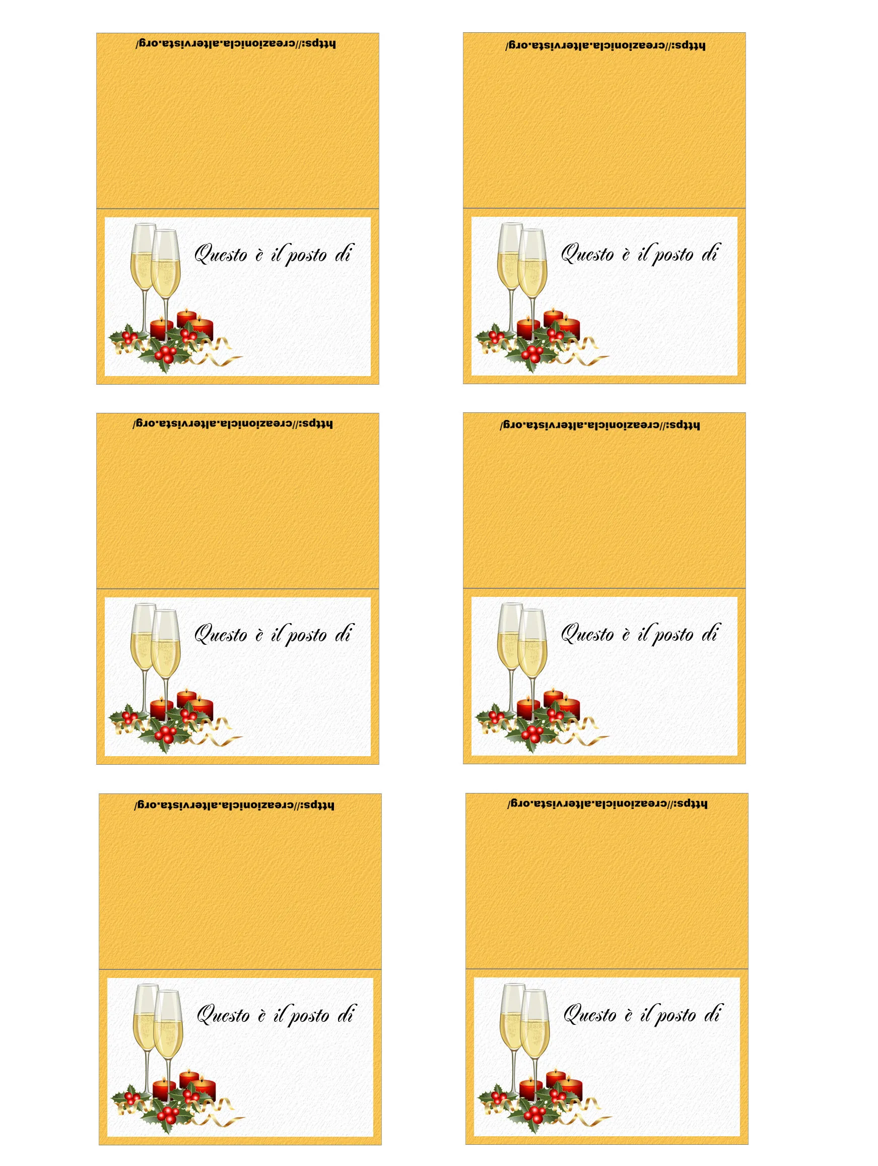 Segnaposti Capodanno