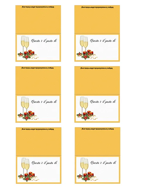 Segnaposti Natale Capodanno Stampabili Gratis