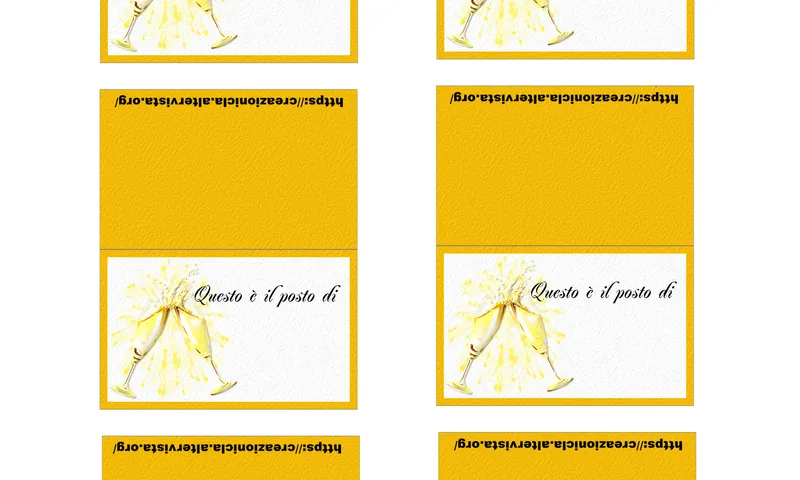 Segnaposti Capodanno