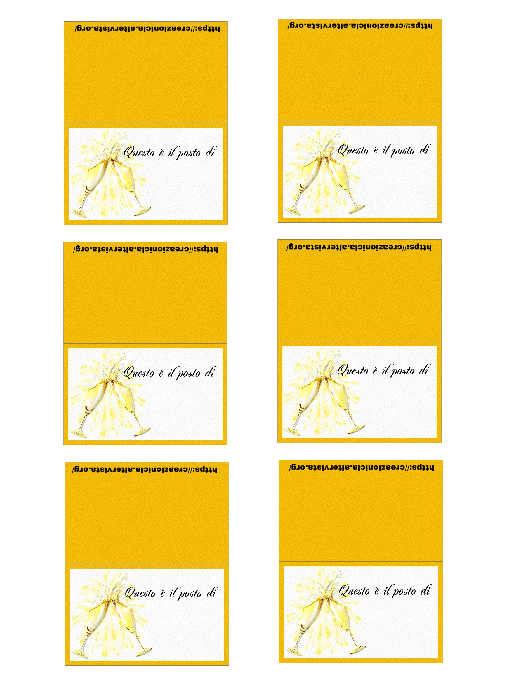 Segnaposti Capodanno