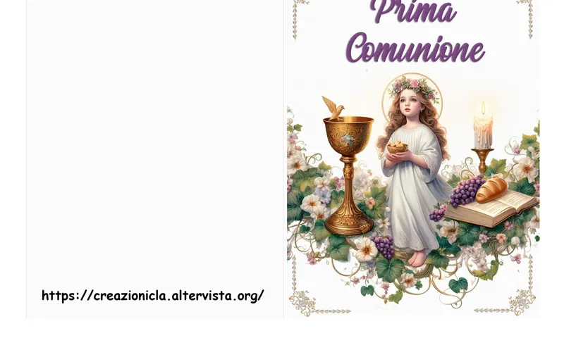 Biglietto d'auguri Comunione bimba