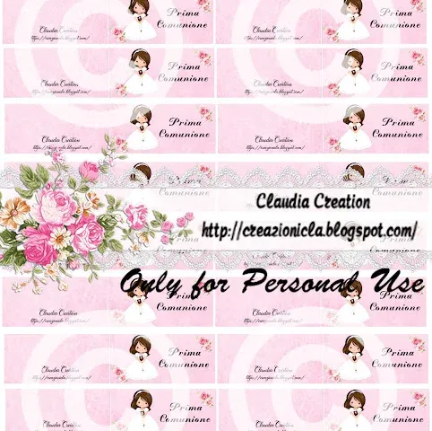 Bigliettini per bomboniere Comunione