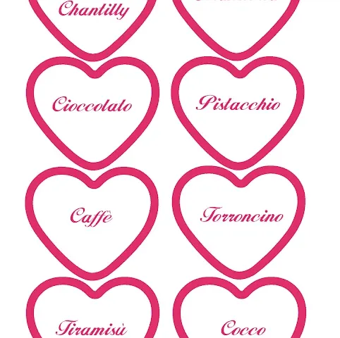 Cartellini per confettata