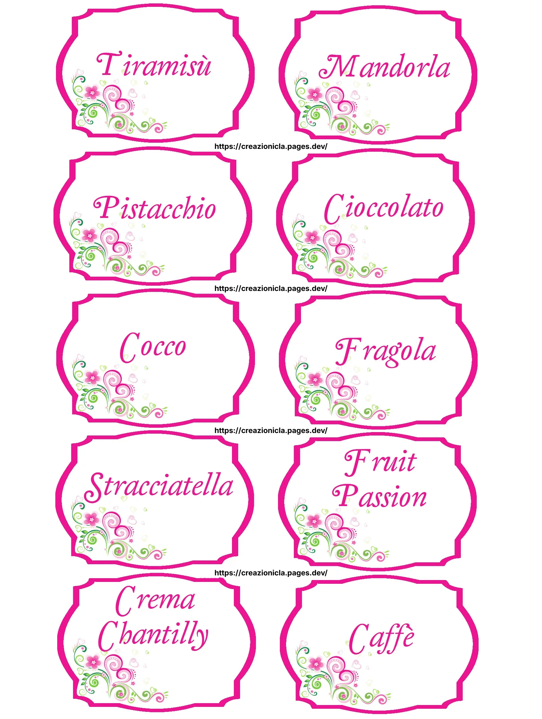 Cartellini Confettata Stampabili Gratis