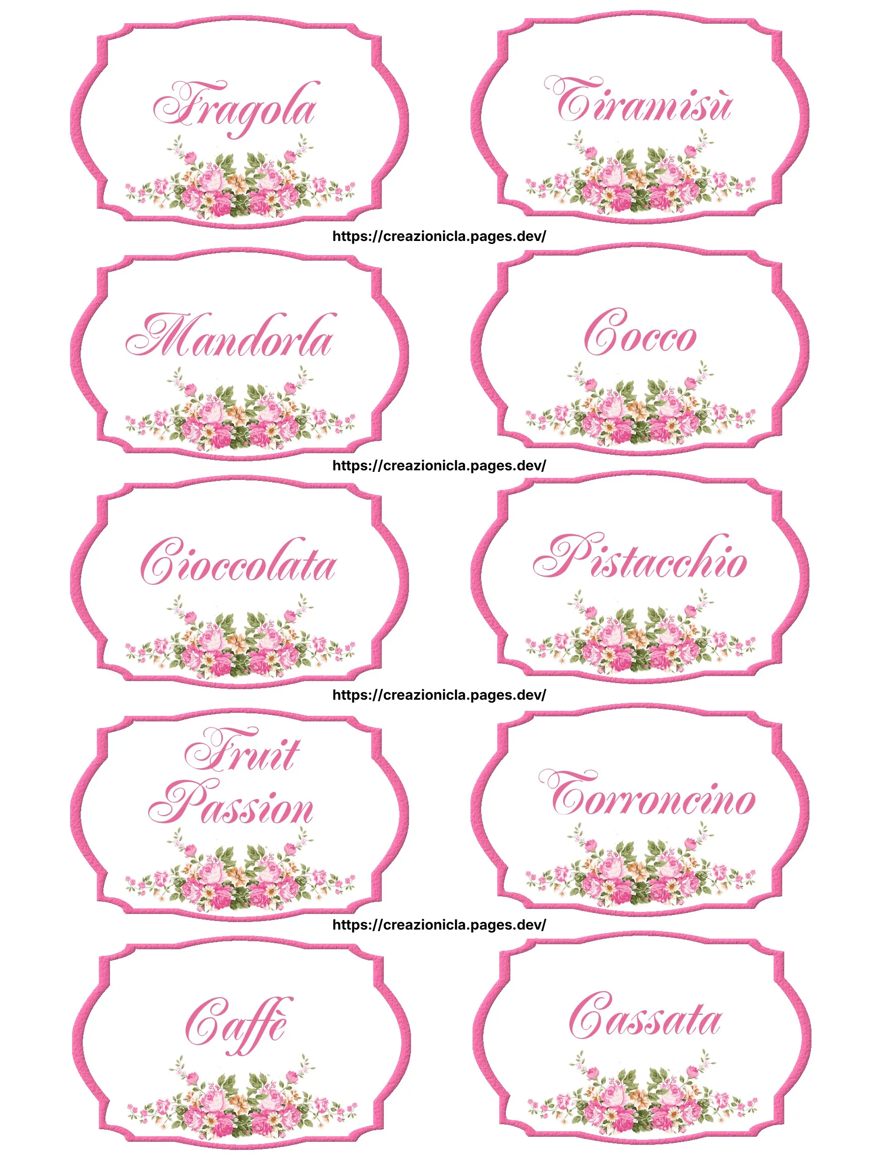 Cartellini Confettata Stampabili Gratis