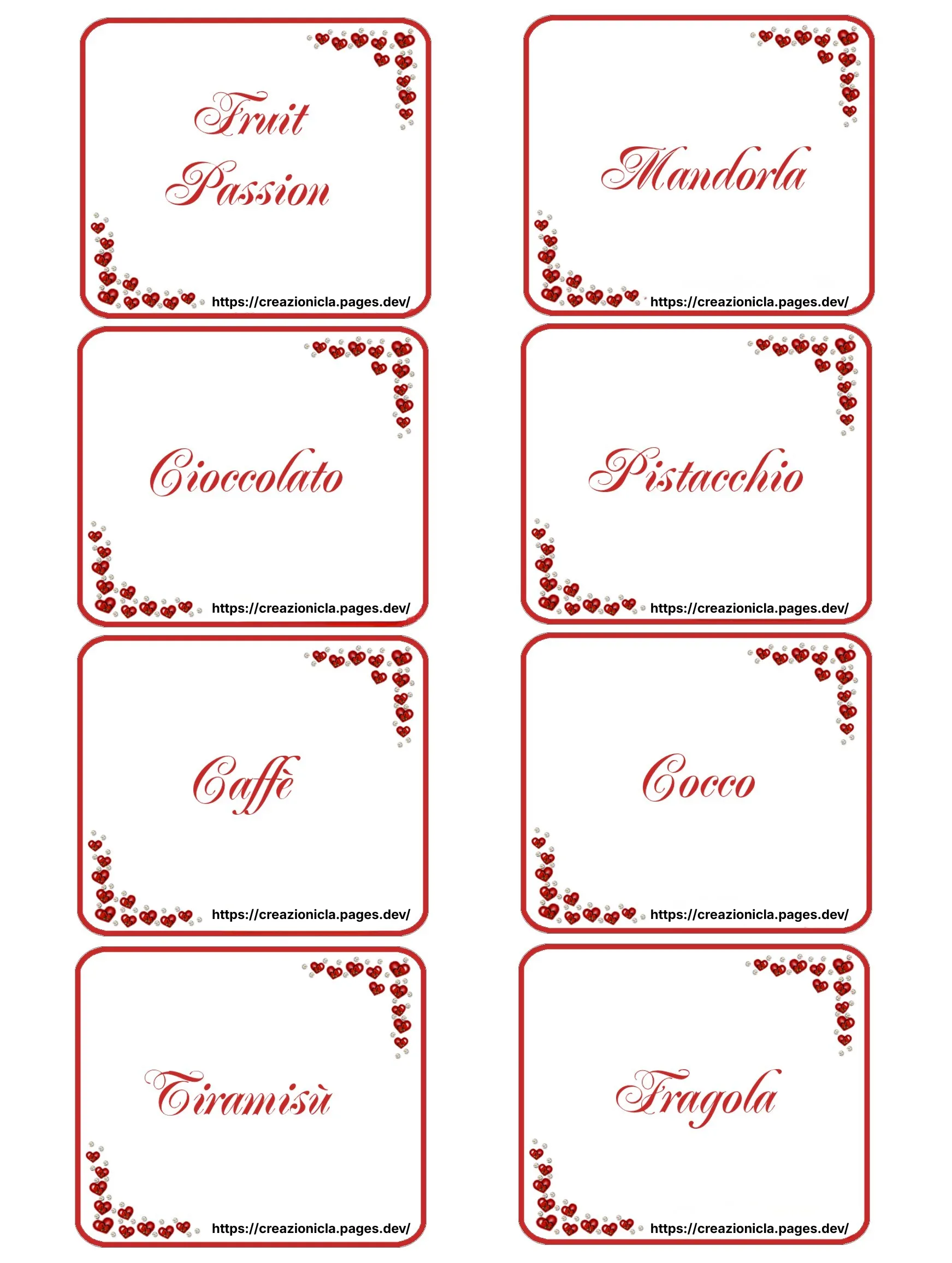 Cartellini Confettata Stampabili Gratis