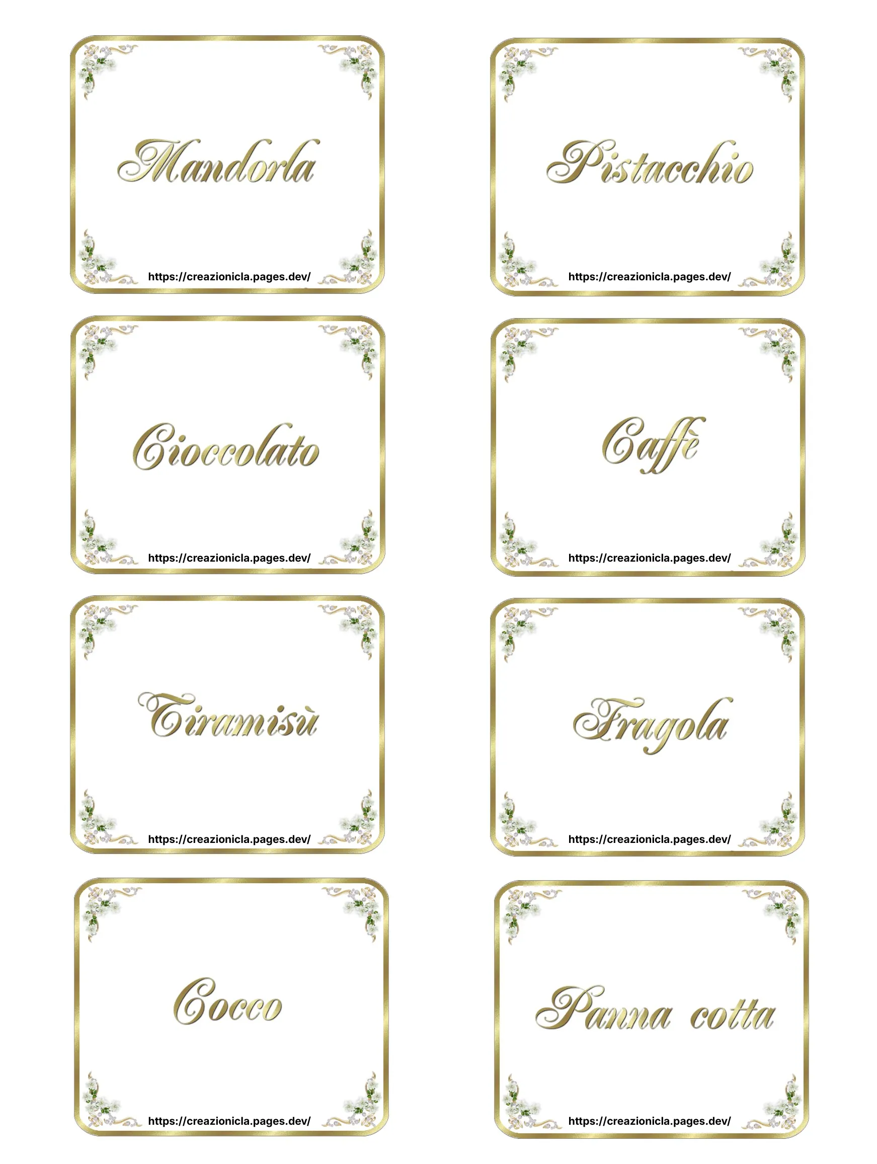 Cartellini Confettata Stampabili Gratis