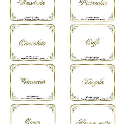 Cartellini per confettata