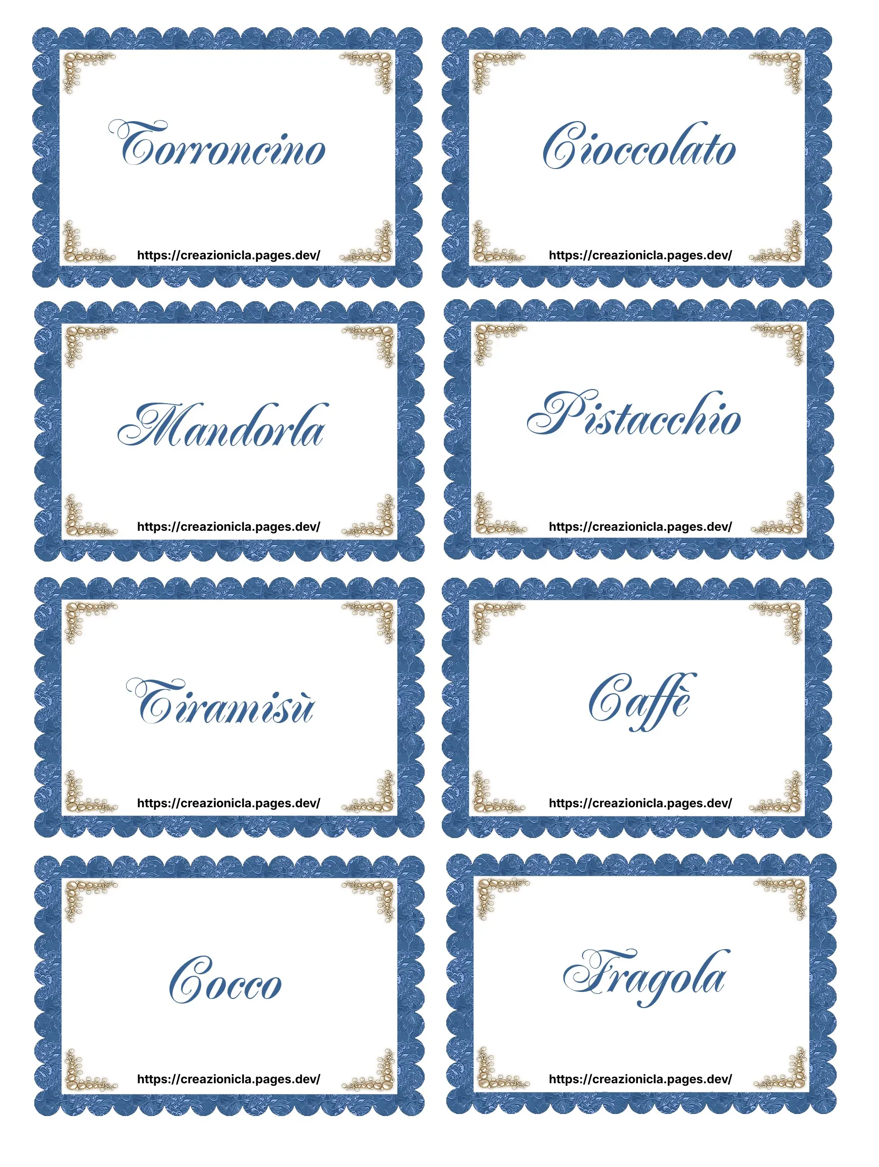Cartellini Confettata Stampabili Gratis
