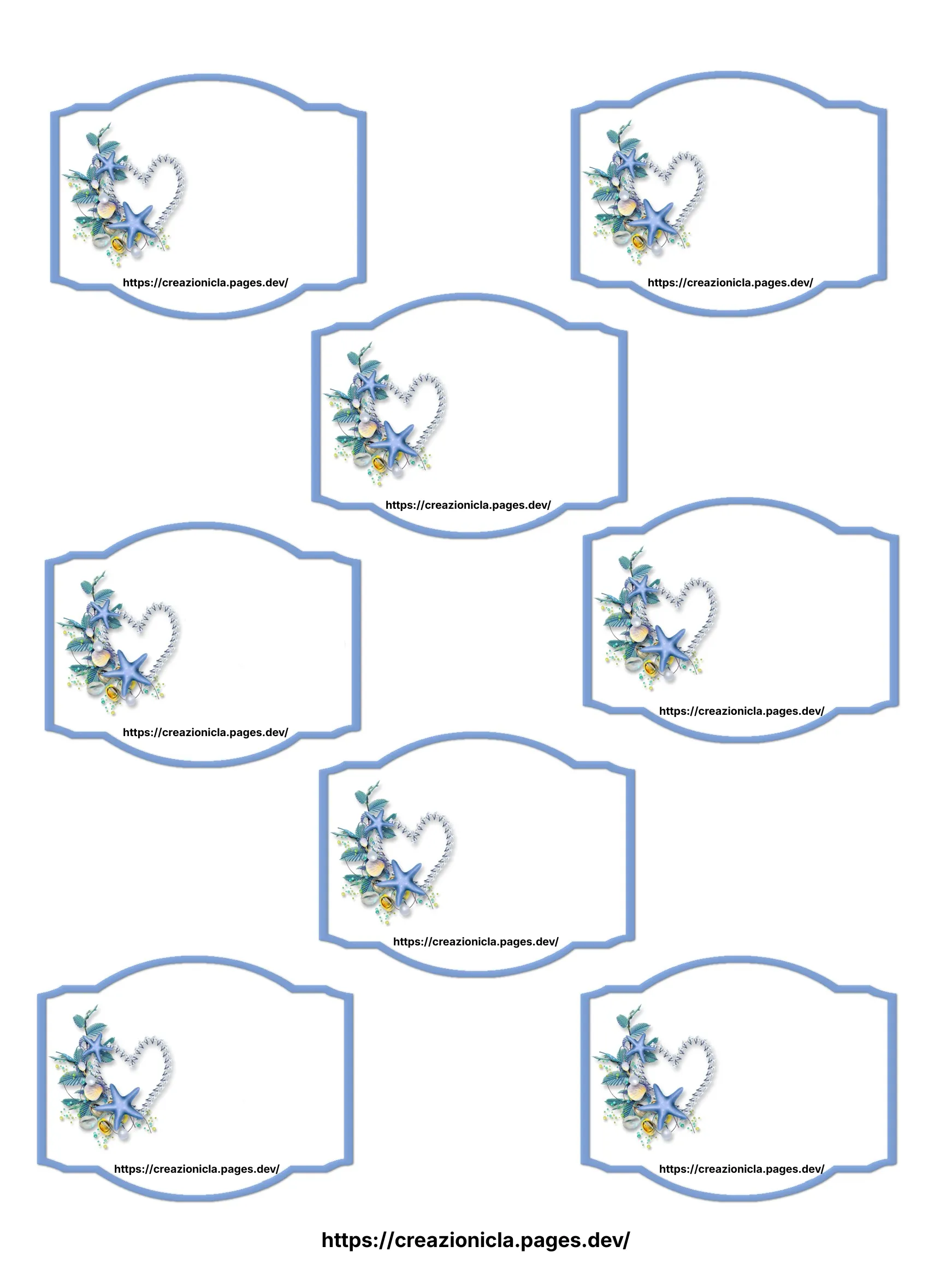 Etichette Tema Mare Confettata Stampabili Gratis