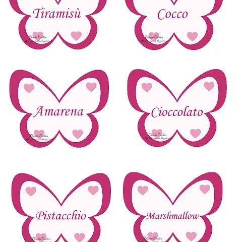 Etichette confettata stampabili