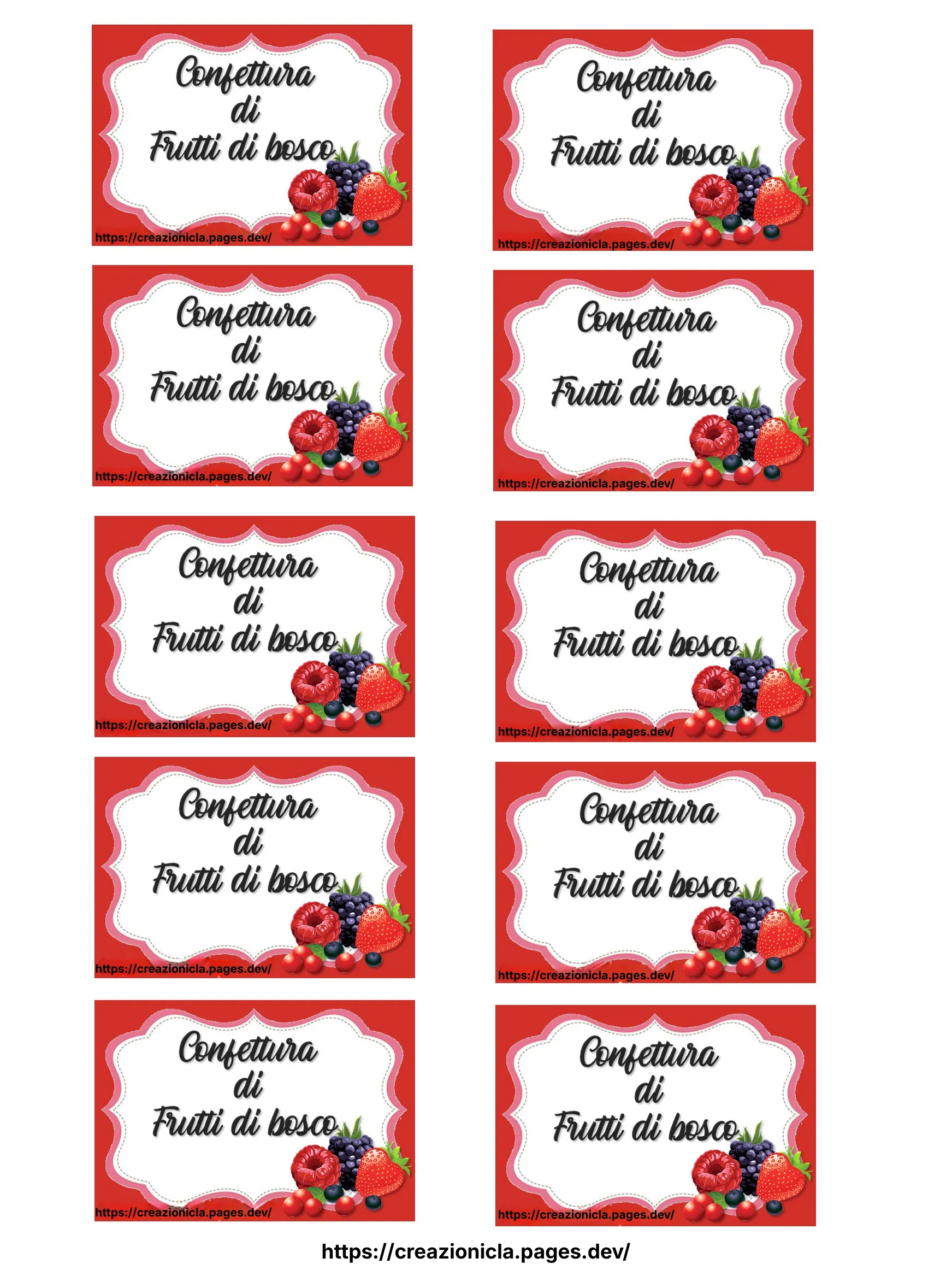 Etichette Confettata Stampabili Gratis