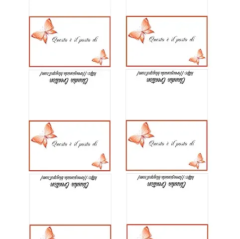 Segnaposto stampabili