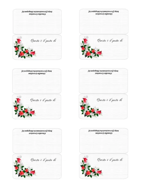 Segnaposti stampabili