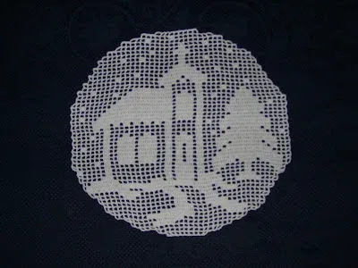 Piccolo Centrino Natale Uncinetto Handmade