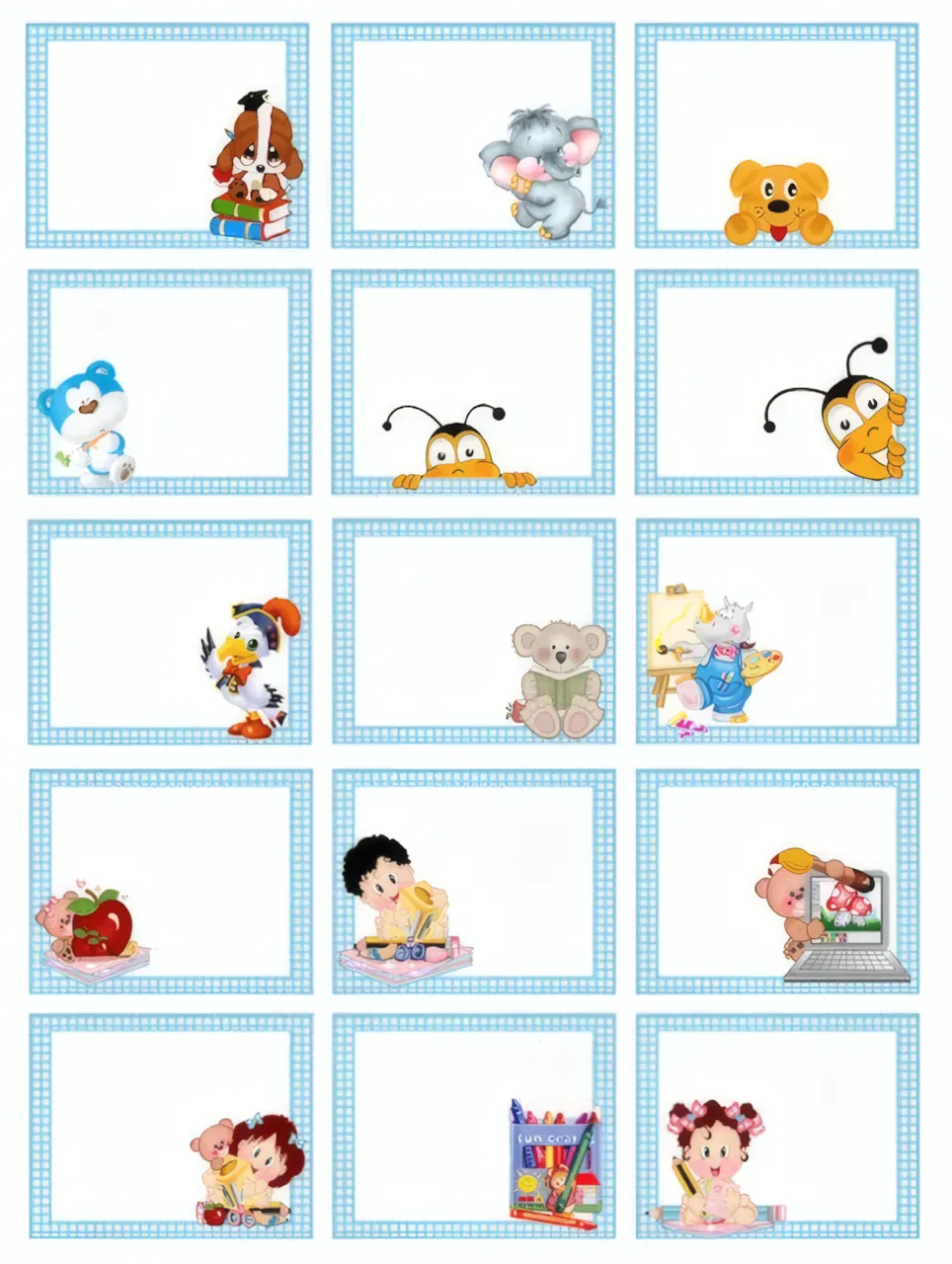 Etichette Cuccioli Scuola Stampabili Gratis — immagine 2