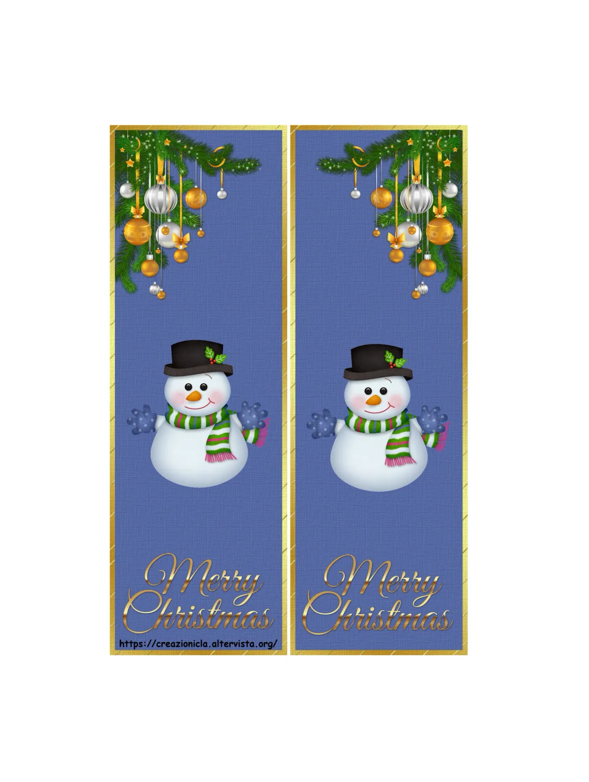 Segnalibro stampabile Natale