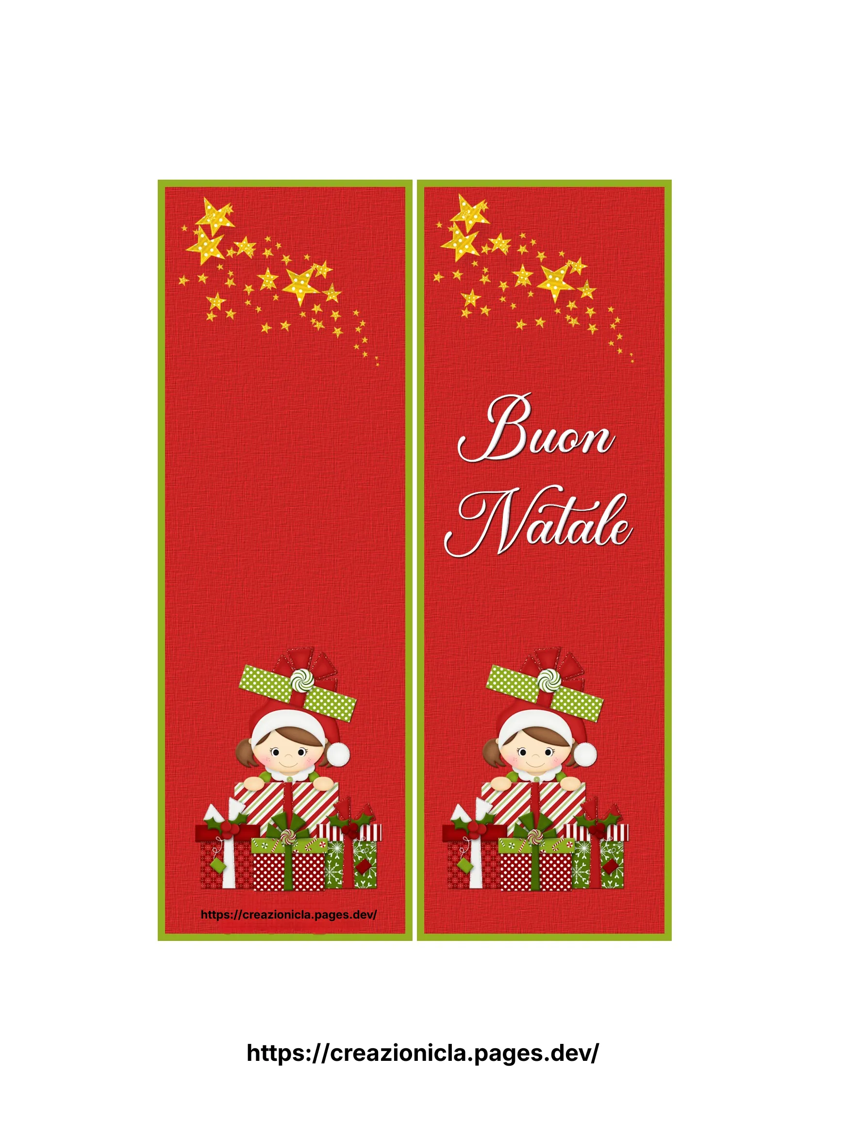 Segnalibro Natale Natalizio Stampabile Gratis