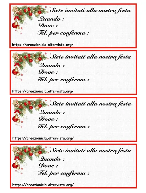 Inviti festa Natale