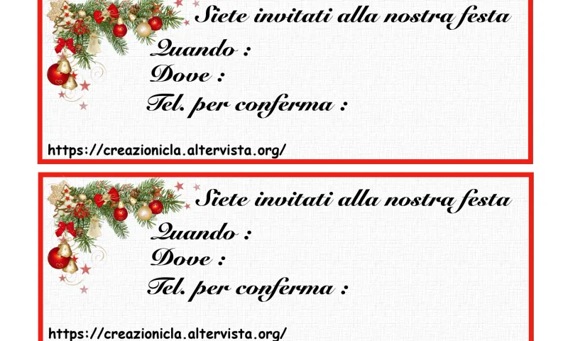 Inviti festa Natale