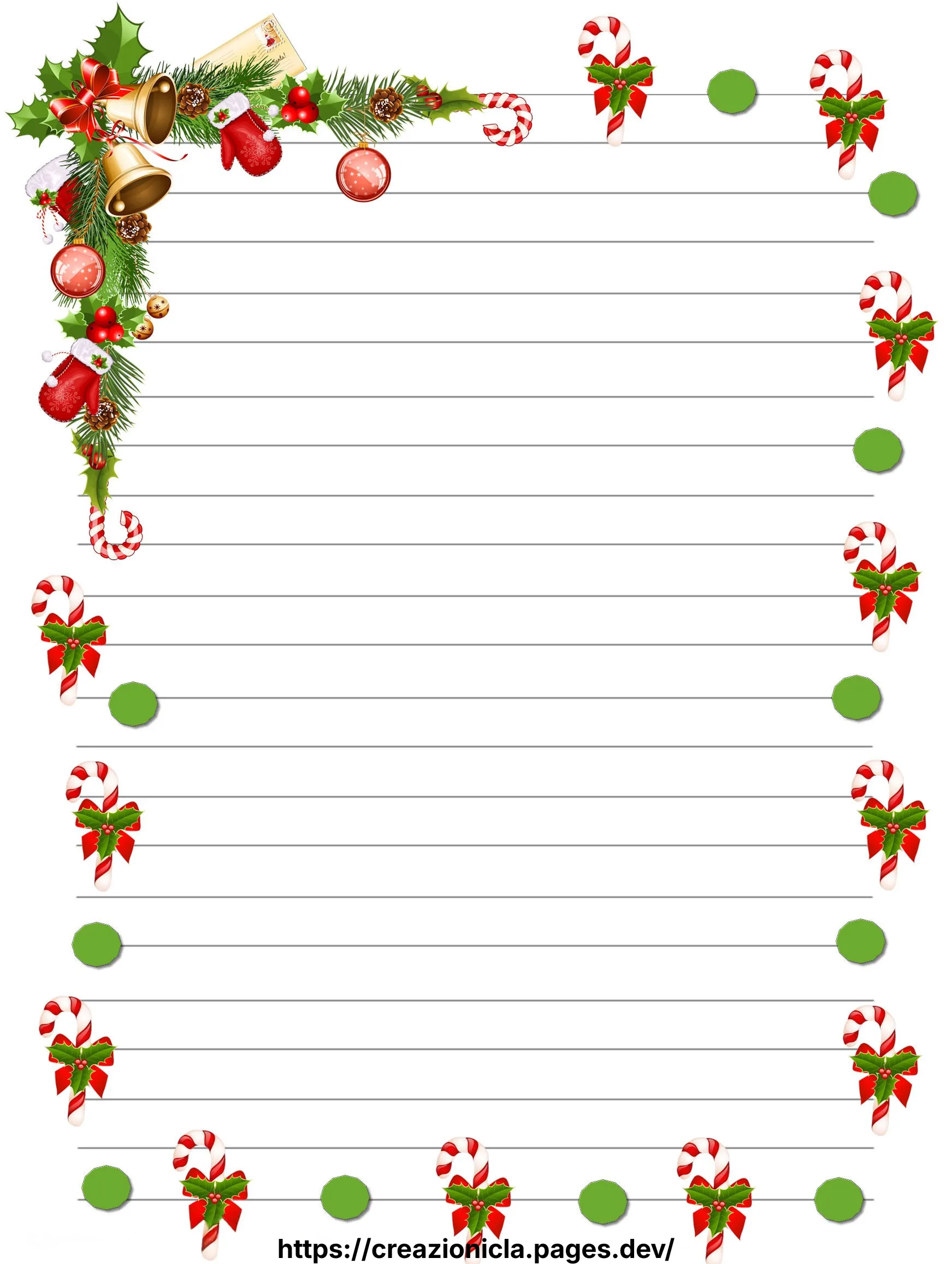 Carta da Lettere Natale Stampabile Gratis