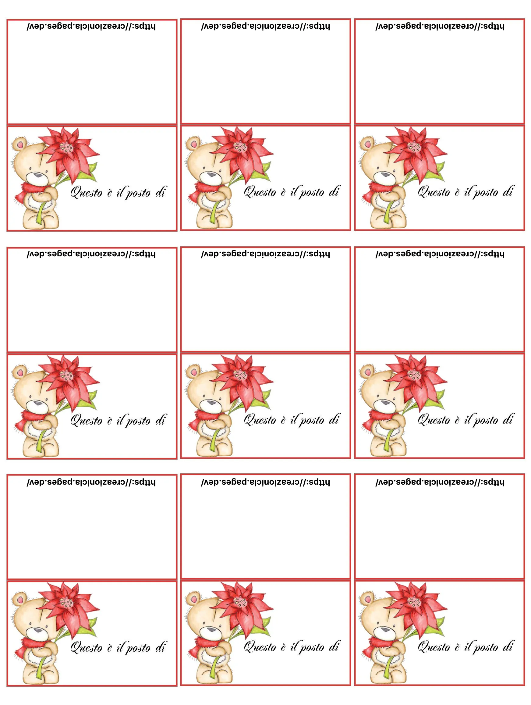 Segnaposti Natale Natalizi Stampabili Gratis