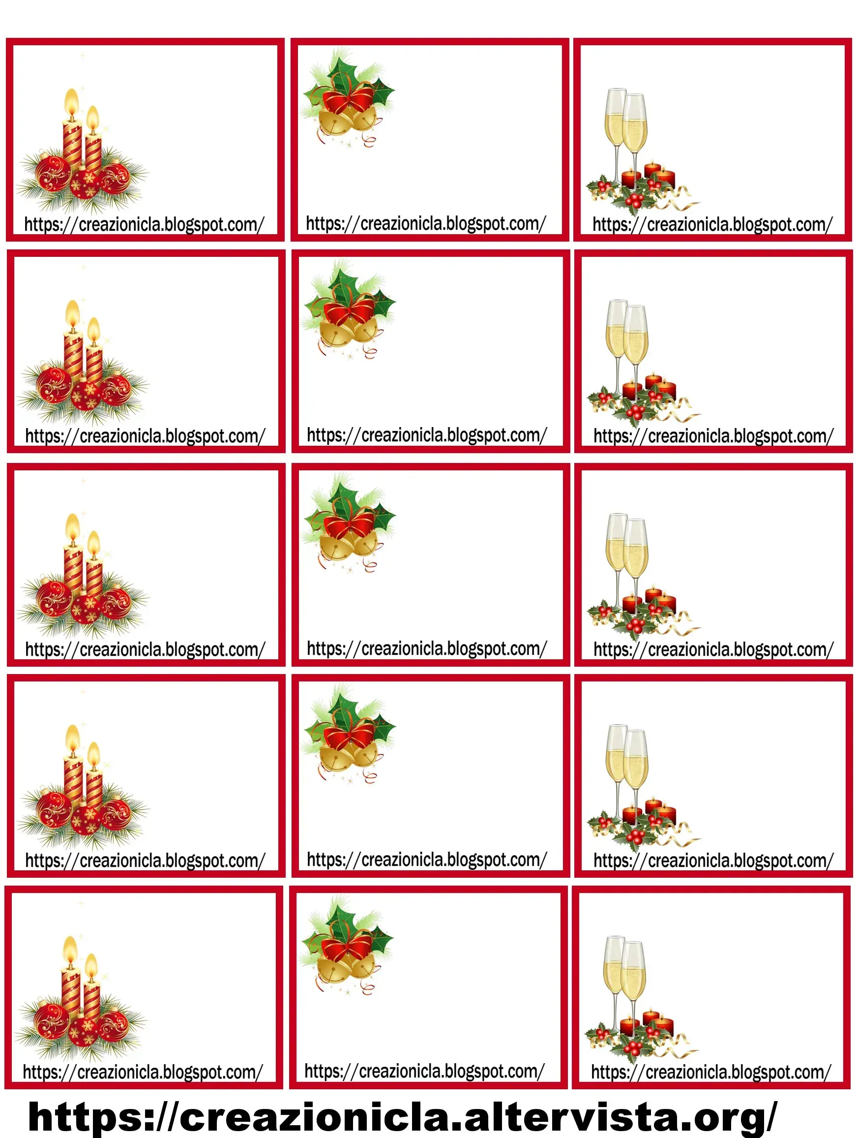 Etichette Natale Stampabili Gratis