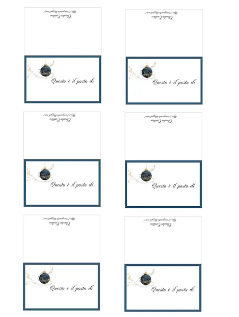 Segnaposti stampabili Natale