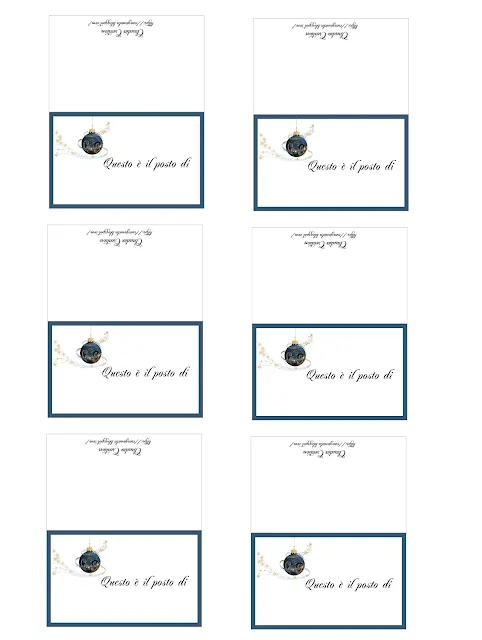 Segnaposti stampabili Natale