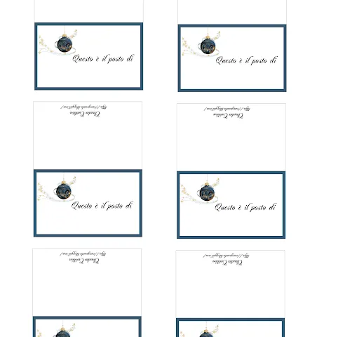 Segnaposti stampabili Natale