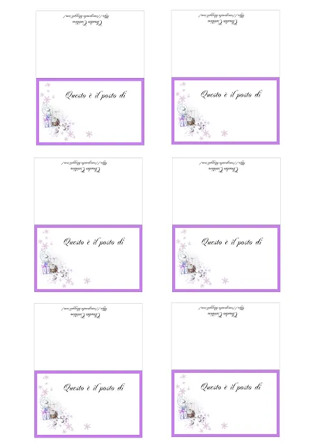 Segnaposti stampabili per Natale