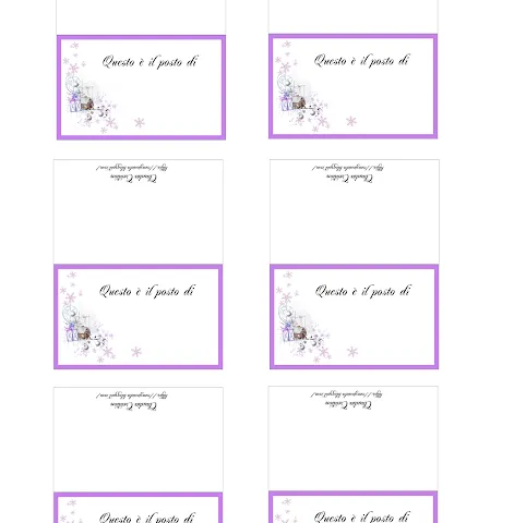 Segnaposti stampabili per Natale