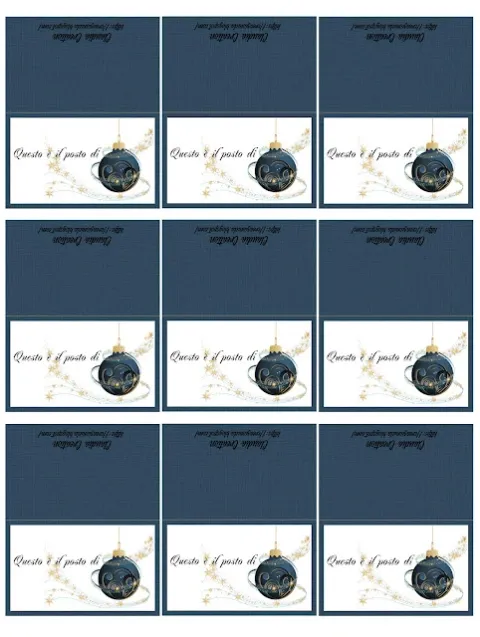 Segnaposto stampabile per Natale