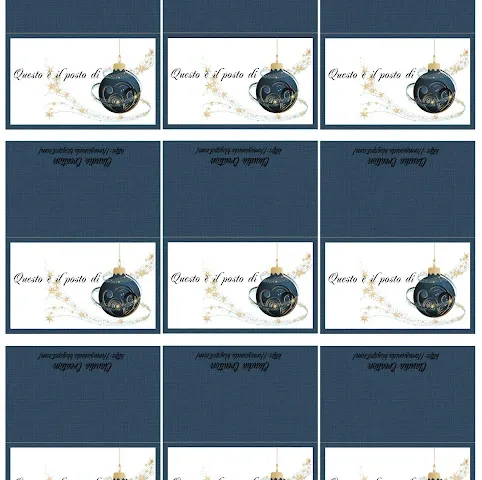 Segnaposto stampabile per Natale