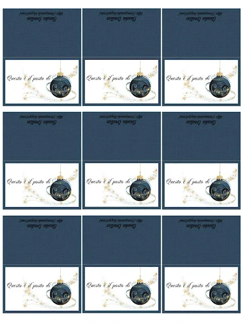 Segnaposto stampabile per Natale