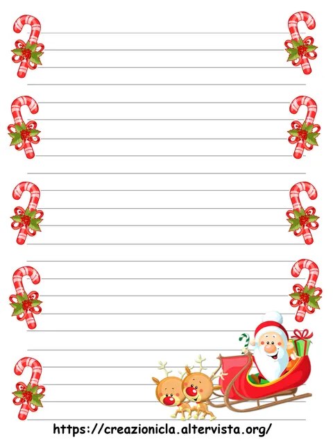 Carta da Lettere Natale Stampabile Gratis