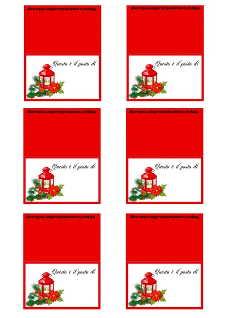 Segnaposti Natale Stampabili Gratis