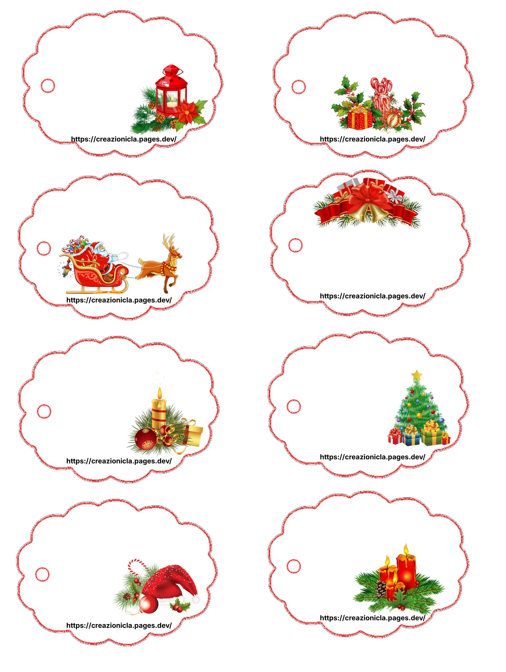 Etichette Natale Stampabili Gratis