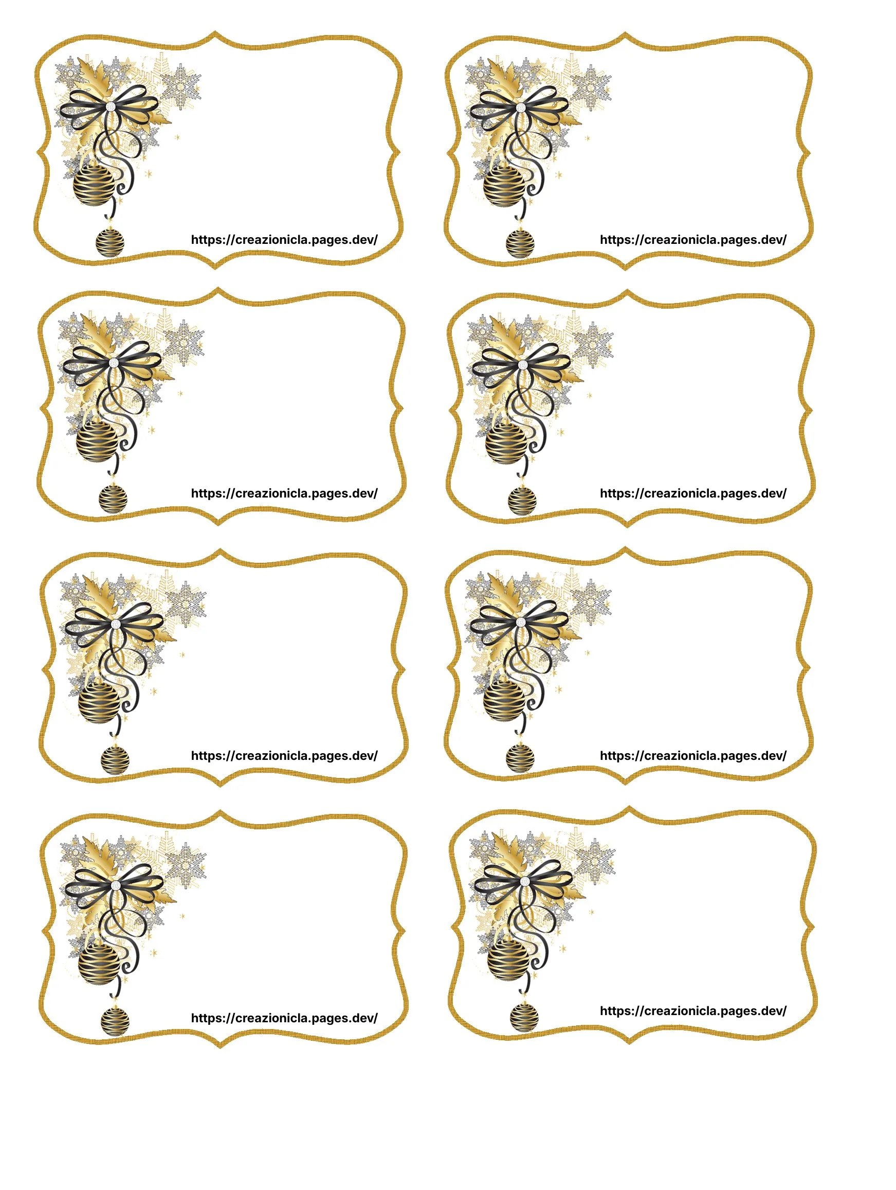 Etichette Natale Stampabili Gratis