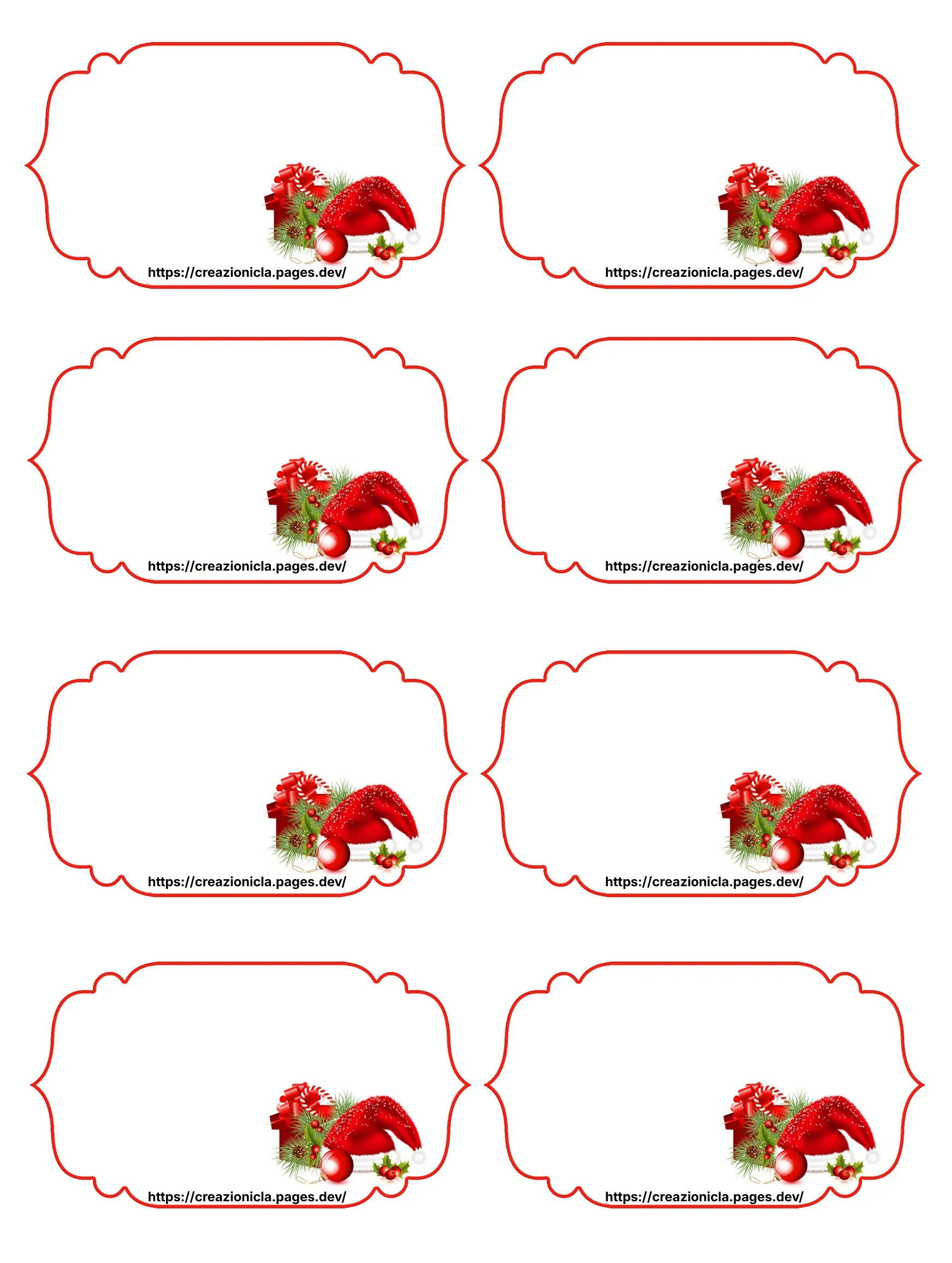 Etichette Natale Stampabili Gratis