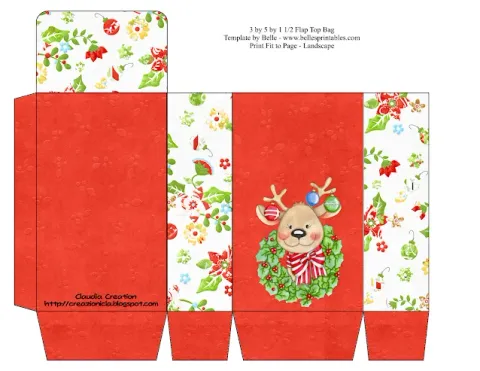 Scatolina porta caramelle natalizia